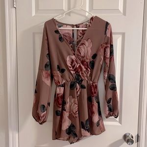 Floral Mauve/pink Romper